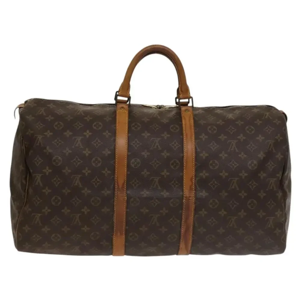 LOUIS VUITTON Monogram Keepall 55 Boston Bag M41424